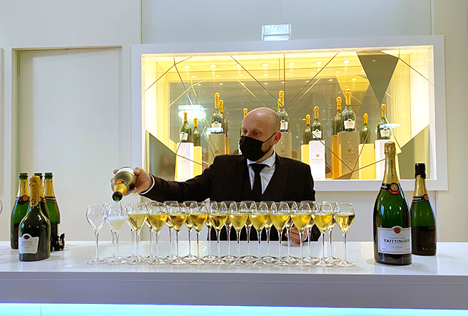 The Taittinger tasting included their famed Comtes de Champagne