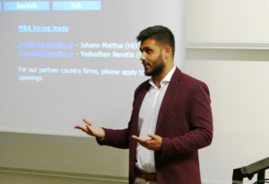 Johann presents Monitor Deloitte opportunities on campus